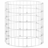 Vidaxl gabion paal rond ø50x50 cm gegalvaniseerd staal