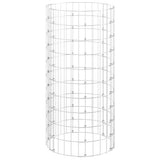 Vidaxl gabion paal rond ø50x100 cm gegalvaniseerd staal