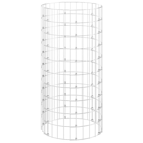 Vidaxl gabion paal rond ø50x100 cm gegalvaniseerd staal
