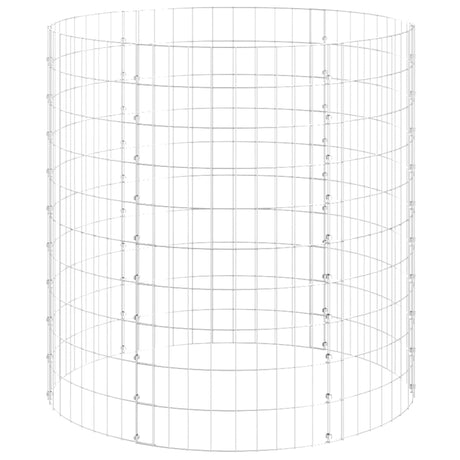 Vidaxl gabion paal rond ø100x100 cm gegalvaniseerd staal