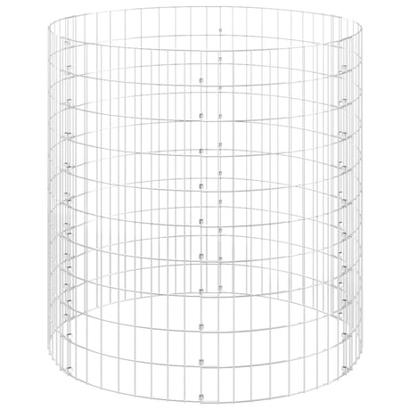 Vidaxl gabion paal rond ø100x100 cm gegalvaniseerd staal