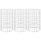 Vidaxl gabion plantenbakken 3 st rond verhoogd ø30x50 cm staal