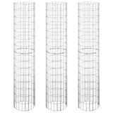 Vidaxl gabion plantenbakken 3 st rond verhoogd ø30x150 cm staal