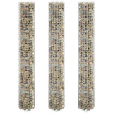 Vidaxl gabion plantenbakken 3 st rond verhoogd ø30x200 cm staal
