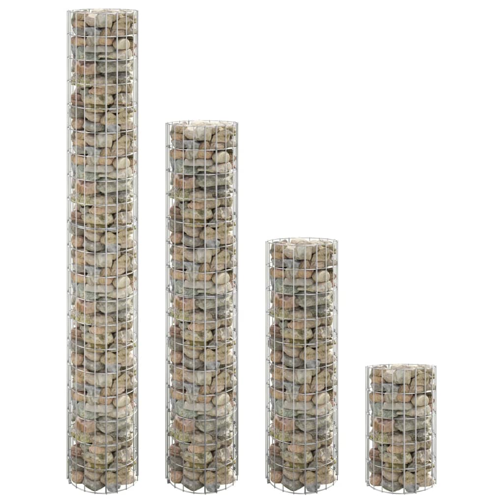 Vidaxl gabion plantenbakken 4 st rond verhoogd ø30x50 100 150 200 cm