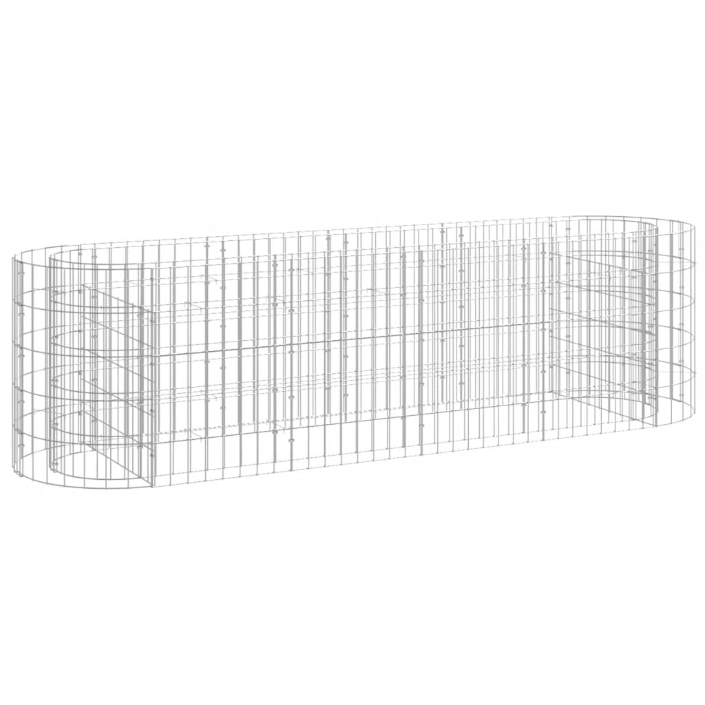 Vidaxl gabion plantenbak verhoogd 190x50x50 cm gegalvaniseerd ijzer