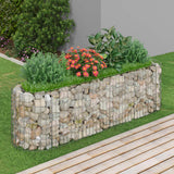 Vidaxl gabion plantenbak verhoogd 190x50x50 cm gegalvaniseerd ijzer