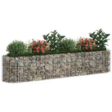 Vidaxl gabion plantenbak verhoogd 260x50x50 cm gegalvaniseerd ijzer