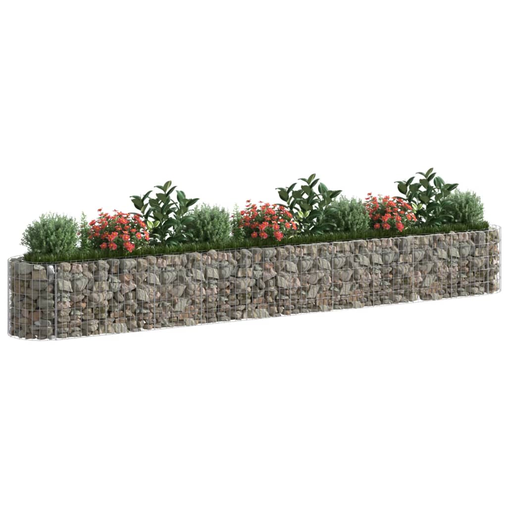 Vidaxl gabion plantenbak verhoogd 400x50x50 cm gegalvaniseerd ijzer