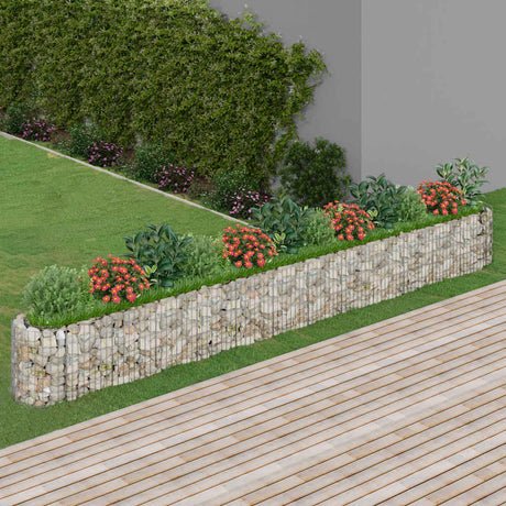 Vidaxl gabion plantenbak verhoogd 470x50x50 cm gegalvaniseerd ijzer