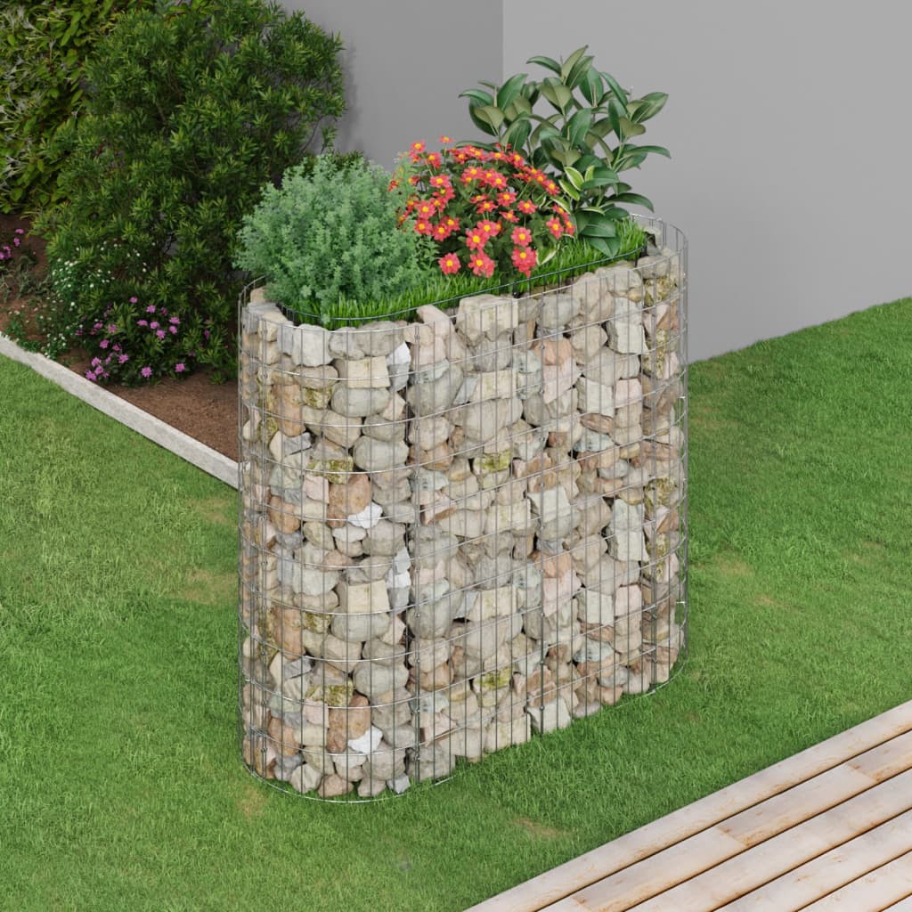 Vidaxl gabion plantenbak verhoogd 120x50x100 cm gegalvaniseerd ijzer