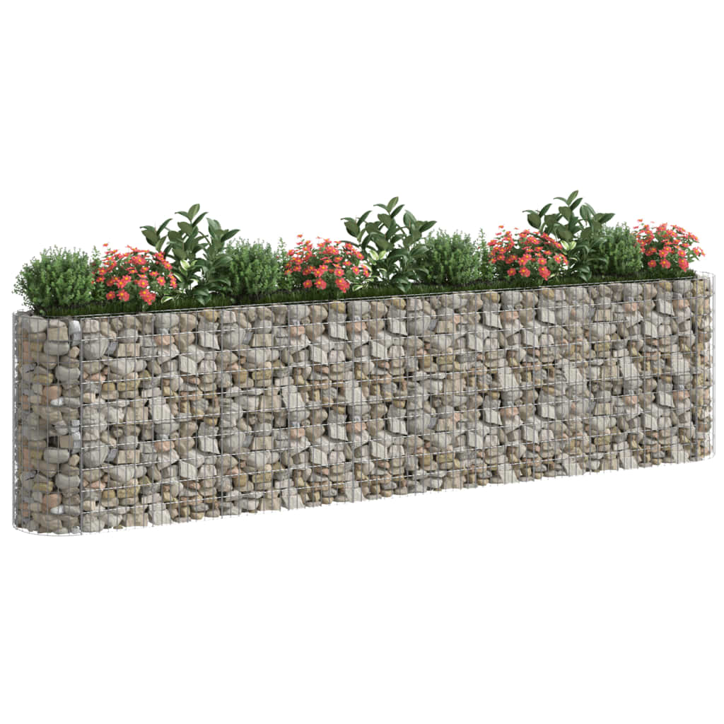 VidaXL Gabion plantenbak verhoogd 400x50x100 cm gegalvaniseerd ijzer