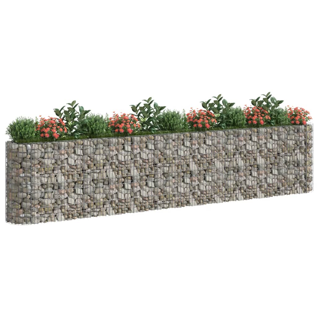 VidaXL Gabion plantenbak verhoogd 470x50x100 cm gegalvaniseerd ijzer