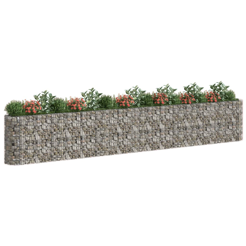 VidaXL Gabion plantenbak verhoogd 610x50x100 cm gegalvaniseerd ijzer