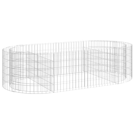 Vidaxl gabion plantenbak verhoogd 200x100x50 cm gegalvaniseerd ijzer