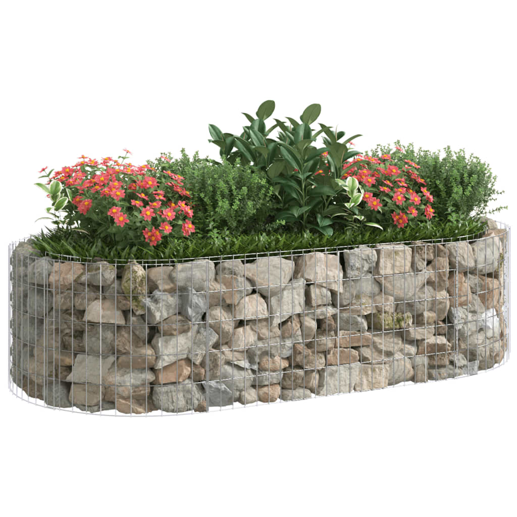 Vidaxl gabion plantenbak verhoogd 200x100x50 cm gegalvaniseerd ijzer