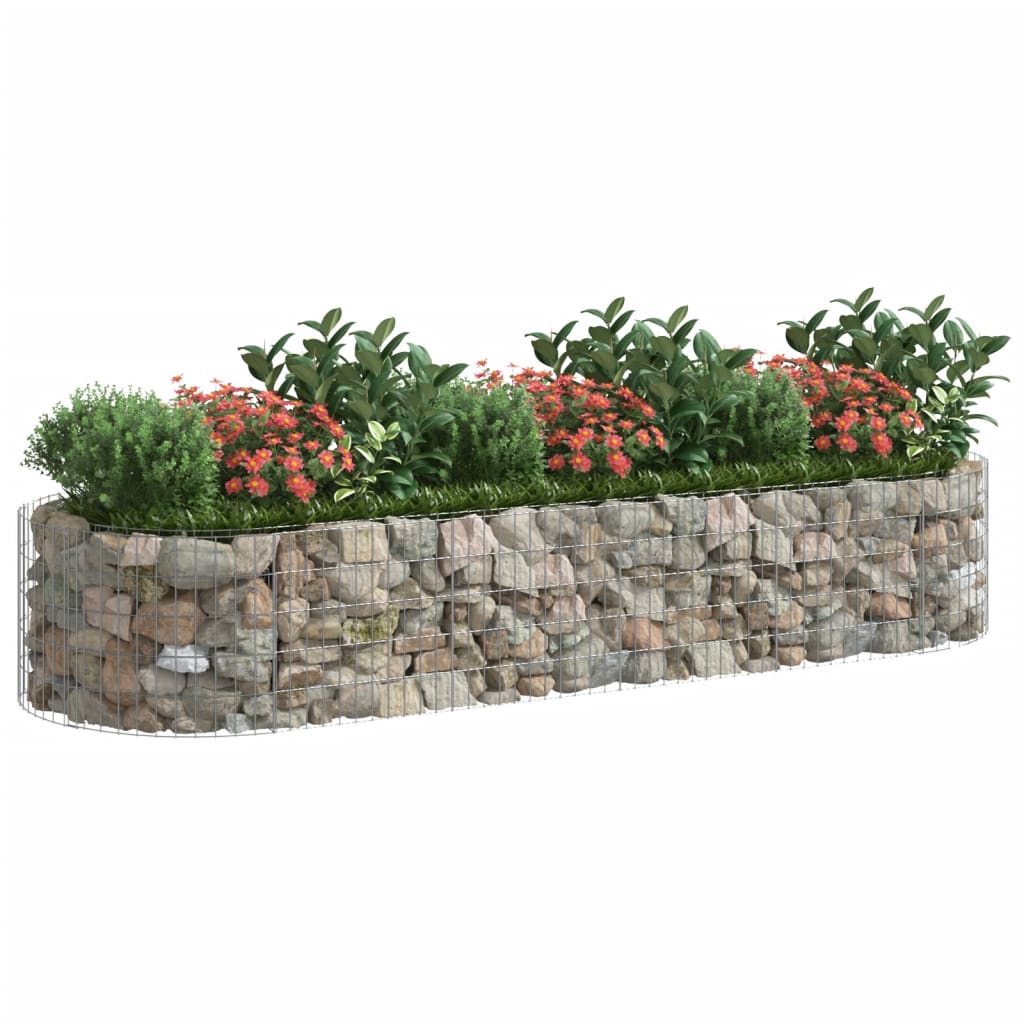 Vidaxl gabion plantenbak verhoogd 300x100x50 cm gegalvaniseerd ijzer