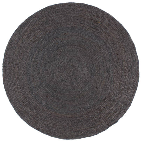 Vidaxl vloerkleed handgemaakt rond 180 cm jute donkergrijs