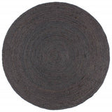 Vidaxl vloerkleed handgemaakt rond 210 cm jute donkergrijs
