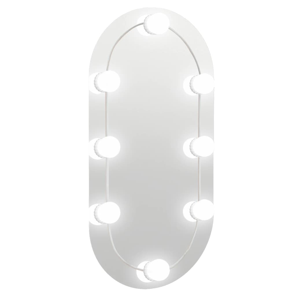 VidaXL Spiegel met LED-verlichting ovaal 60x30 cm glas