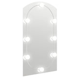 VidaXL Spiegel met LED-verlichting boog 90x45 cm glas