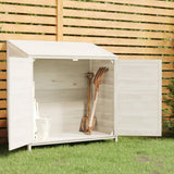 Vidaxl tuinschuur 102x52x112 cm massief vurenhout wit