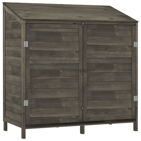 VidaXL Tuinschuur 102x52x112 cm massief vurenhout antracietkleurig