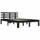 Vidaxl bedframe massief hout zwart 200x200 cm