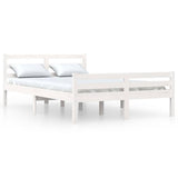 Vidaxl bedframe massief hout wit 135x190 cm