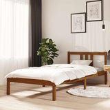 Vidaxl bedframe massief hout honingbruin 90x200 cm