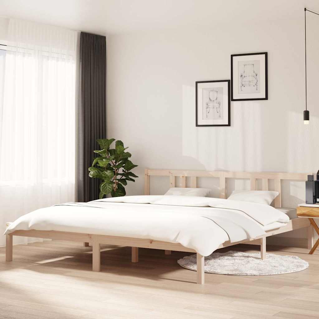 Vidaxl bedframe massief hout 180x200 cm super king size