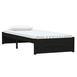 Vidaxl bedframe massief hout zwart 75x190 cm