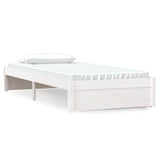 Vidaxl bedframe massief hout wit 90x190 cm