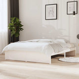 Vidaxl bedframe massief hout wit 135x190 cm