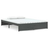 Vidaxl bedframe massief hout grijs 140x190 cm