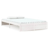 Vidaxl bedframe massief hout wit 120x200 cm