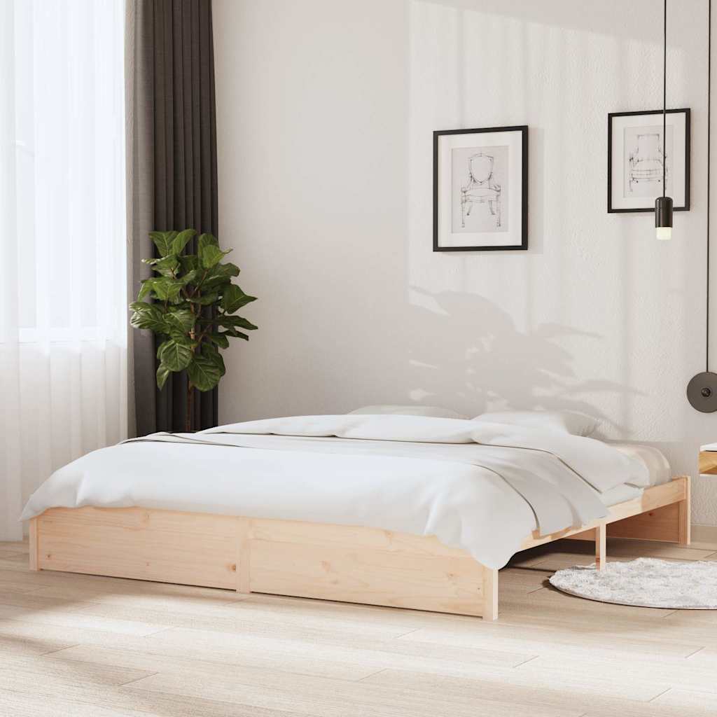 Vidaxl bedframe zonder matras massief hout 200x200 cm