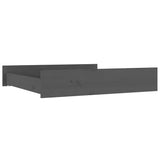 Vidaxl bedlades 2 st massief grenenhout grijs