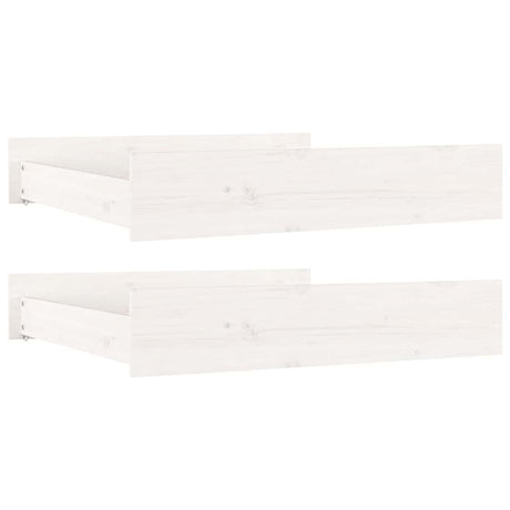 Vidaxl bedlades 2 st massief grenenhout wit