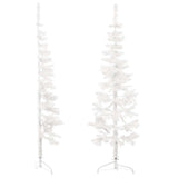 Vidaxl kunstkerstboom half met standaard smal 120 cm wit