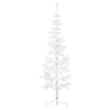 Vidaxl kunstkerstboom half met standaard smal 150 cm wit