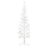 Vidaxl kunstkerstboom half met standaard smal 180 cm wit
