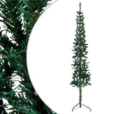 Vidaxl kunstkerstboom half met standaard smal 120 cm groen