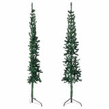 Vidaxl kunstkerstboom half met standaard smal 180 cm groen