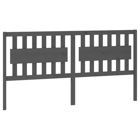Vidaxl hoofdbord 185,5x4x100 cm massief grenenhout grijs