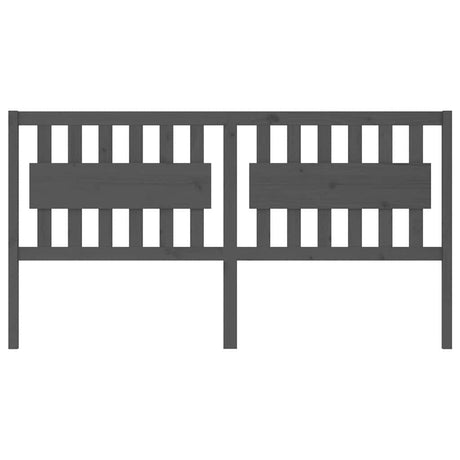 Vidaxl hoofdbord 185,5x4x100 cm massief grenenhout grijs