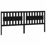 Vidaxl hoofdbord 205,5x4x100 cm massief grenenhout zwart
