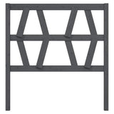 Vidaxl hoofdbord 106x4x100 cm massief grenenhout grijs