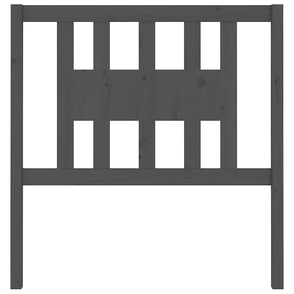 Vidaxl hoofdbord 81x4x100 cm massief grenenhout grijs