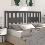 Vidaxl hoofdbord 206x4x100 cm massief grenenhout grijs